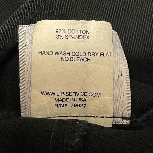 Lip Service Stretch Jeans Womens Medium Black Skinny Punk Goth Pants USA - Picture 9 of 12